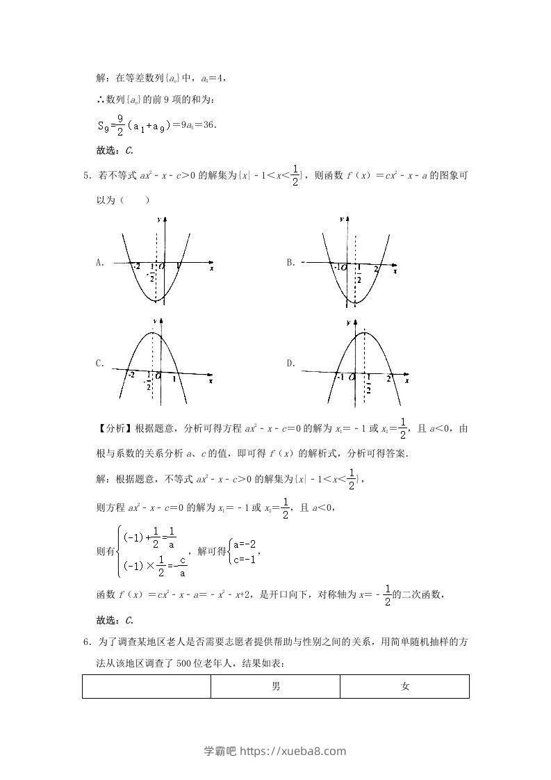图片[2]-2020-2021年北京市昌平区高二数学下学期期末试题及答案(Word版)-学霸吧